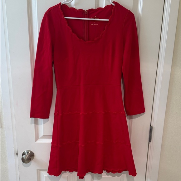 kate spade Dresses & Skirts - Kate Spade Red Scalloped Dress